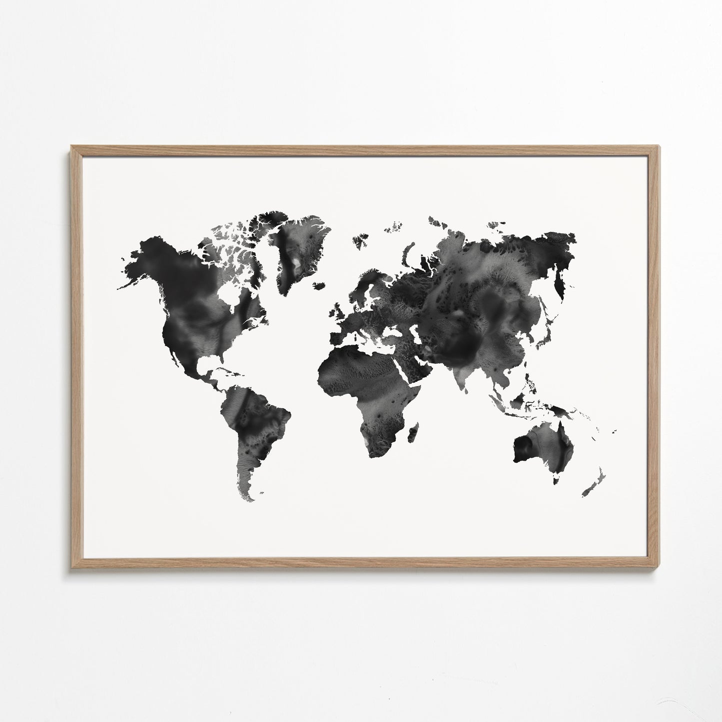 Black and white World Map