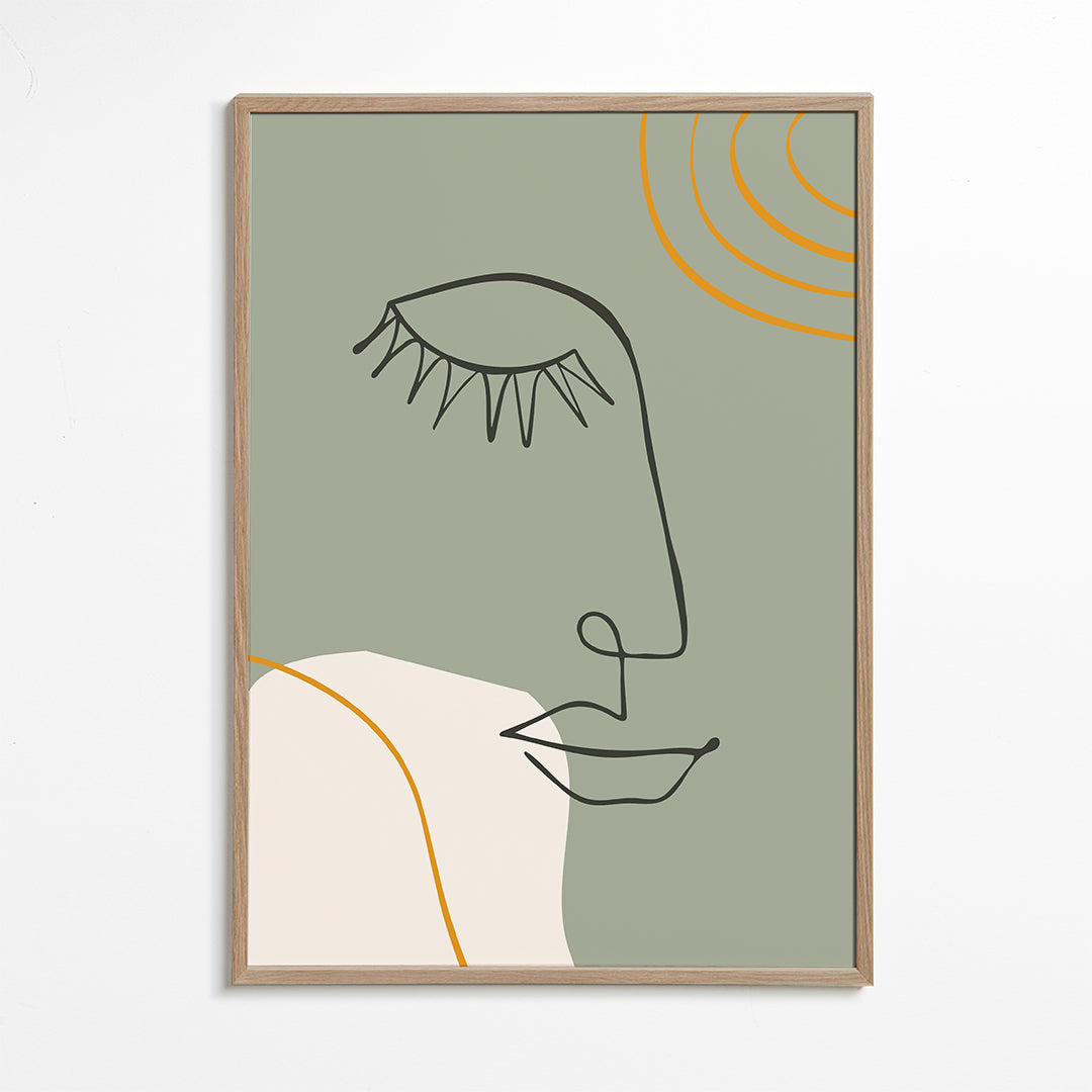 Closed Eyes-Line Art