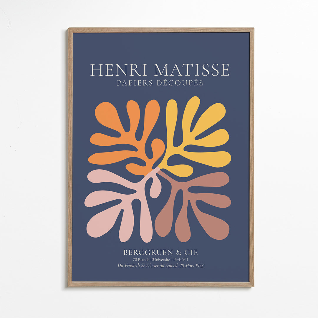 Henri Matisse NAVY papiers decoupes I