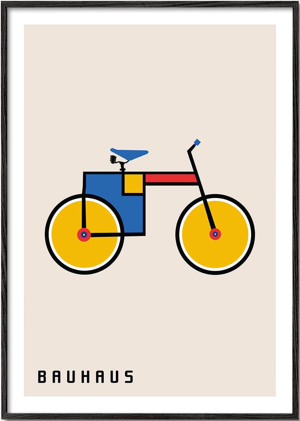 fahrrad flickzeug bauhaus Geometric poster Bauhaus bicycle