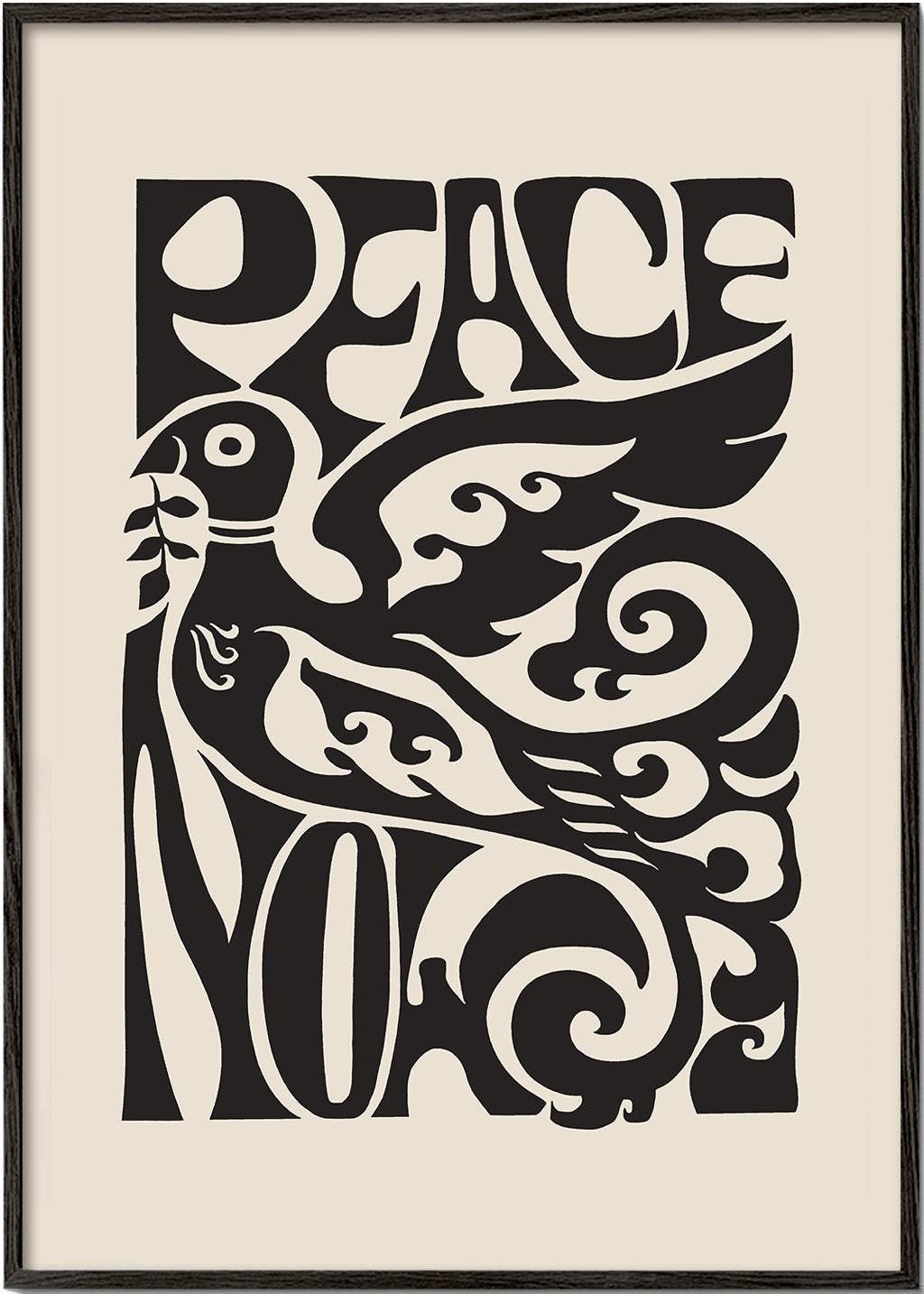 Vintage poster Dove and 70s typography | Wall art, framed prints