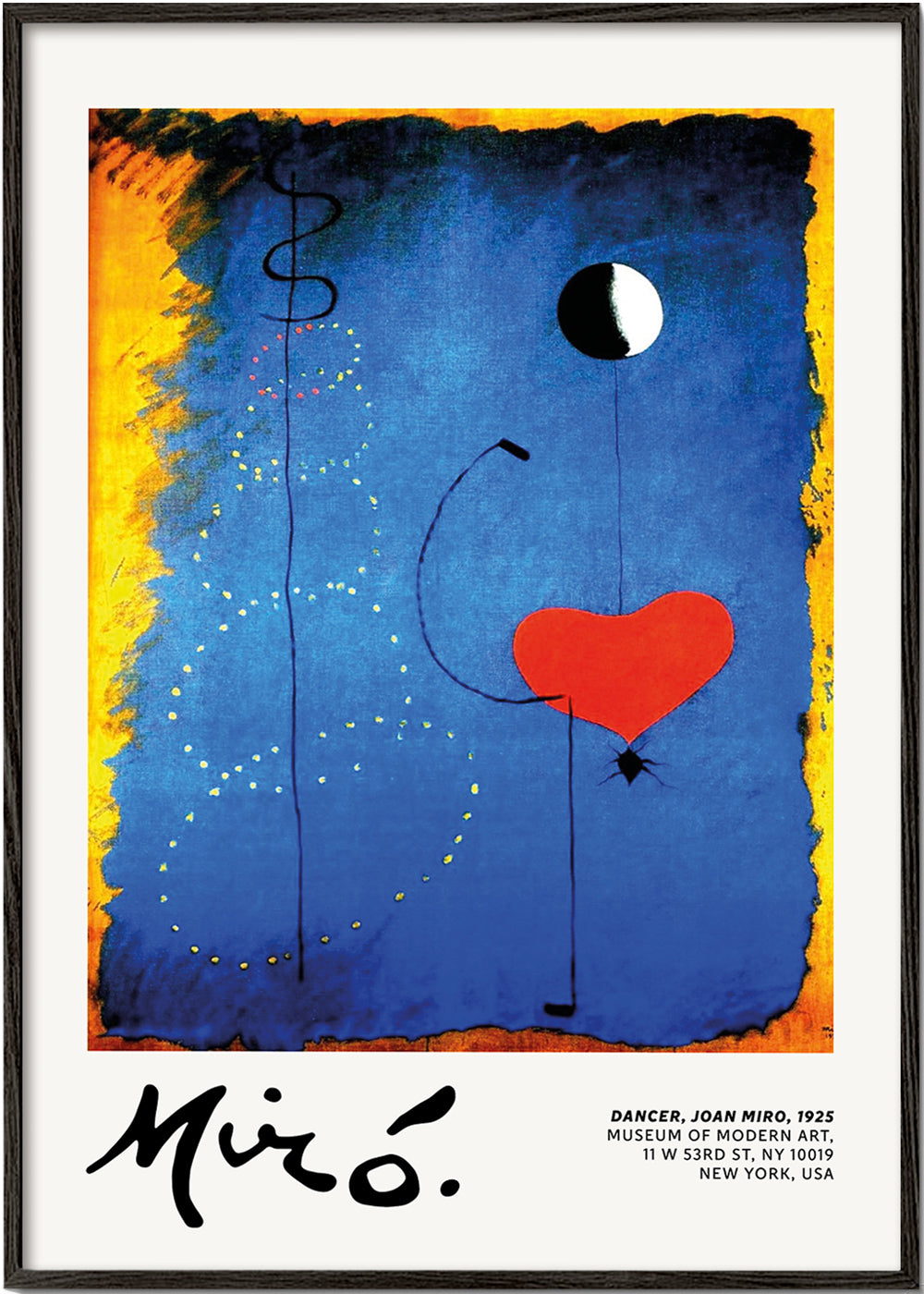 Scandinavian wall art Joan Miro, Dancer II | Wall art, framed