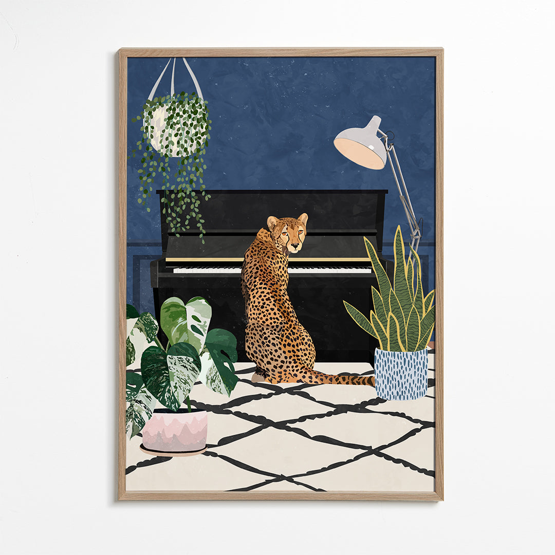 Cheetah plays the piano