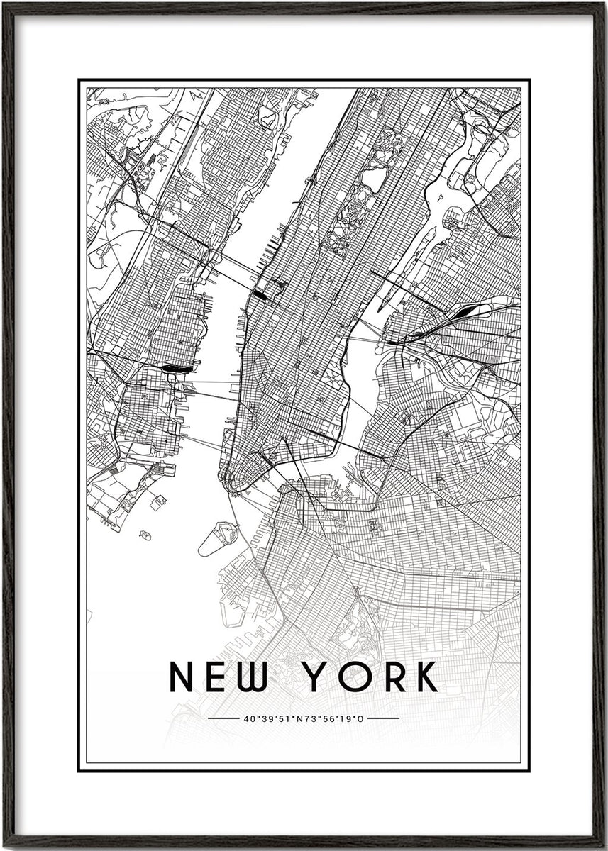 New York Map Poster