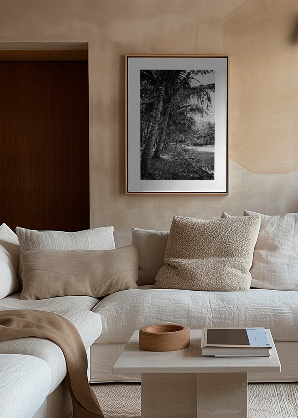 Vertical palm landscape photograph