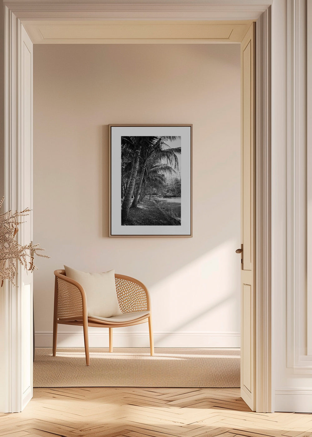 Vertical palm landscape photograph