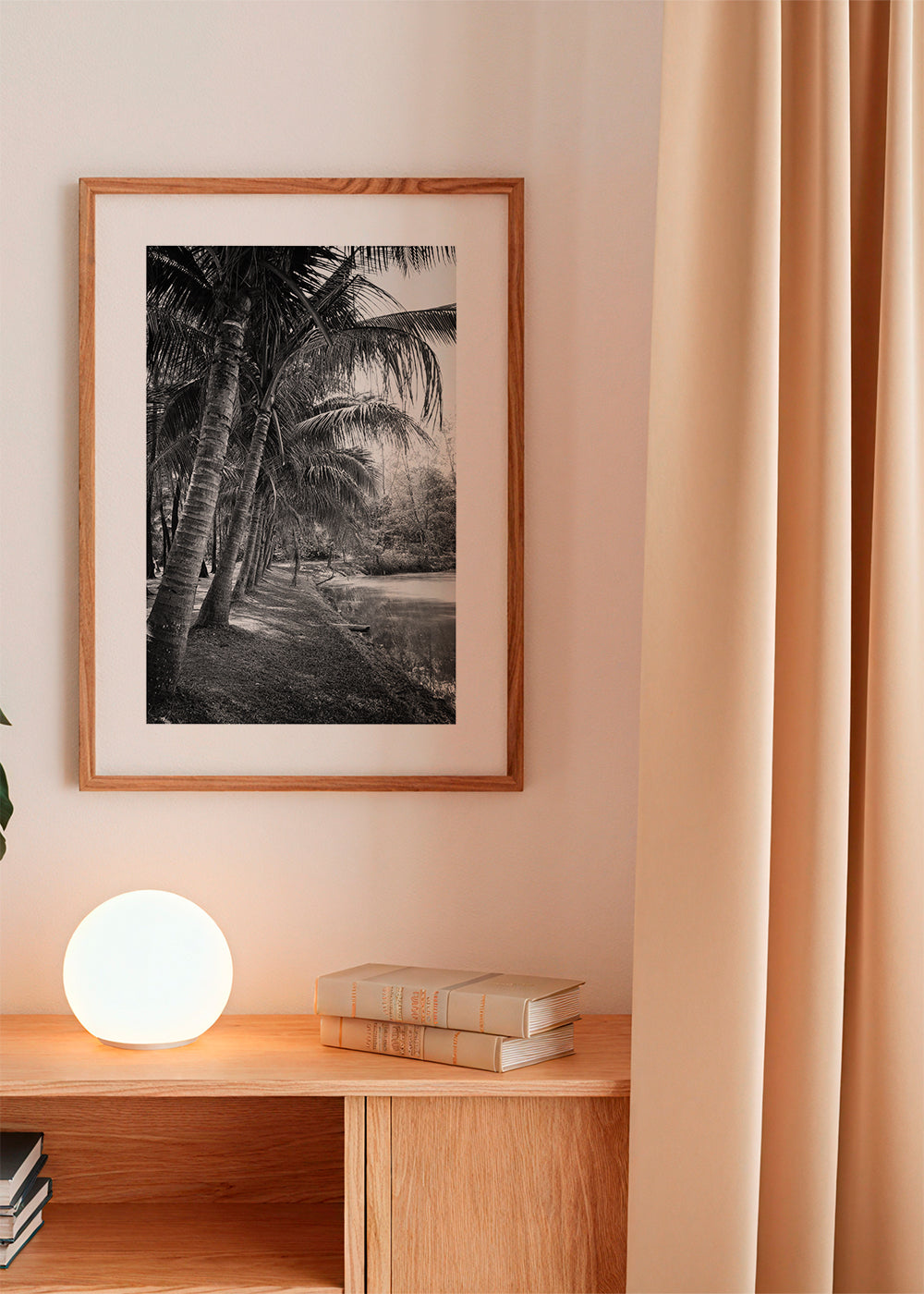 Vertical palm landscape photograph