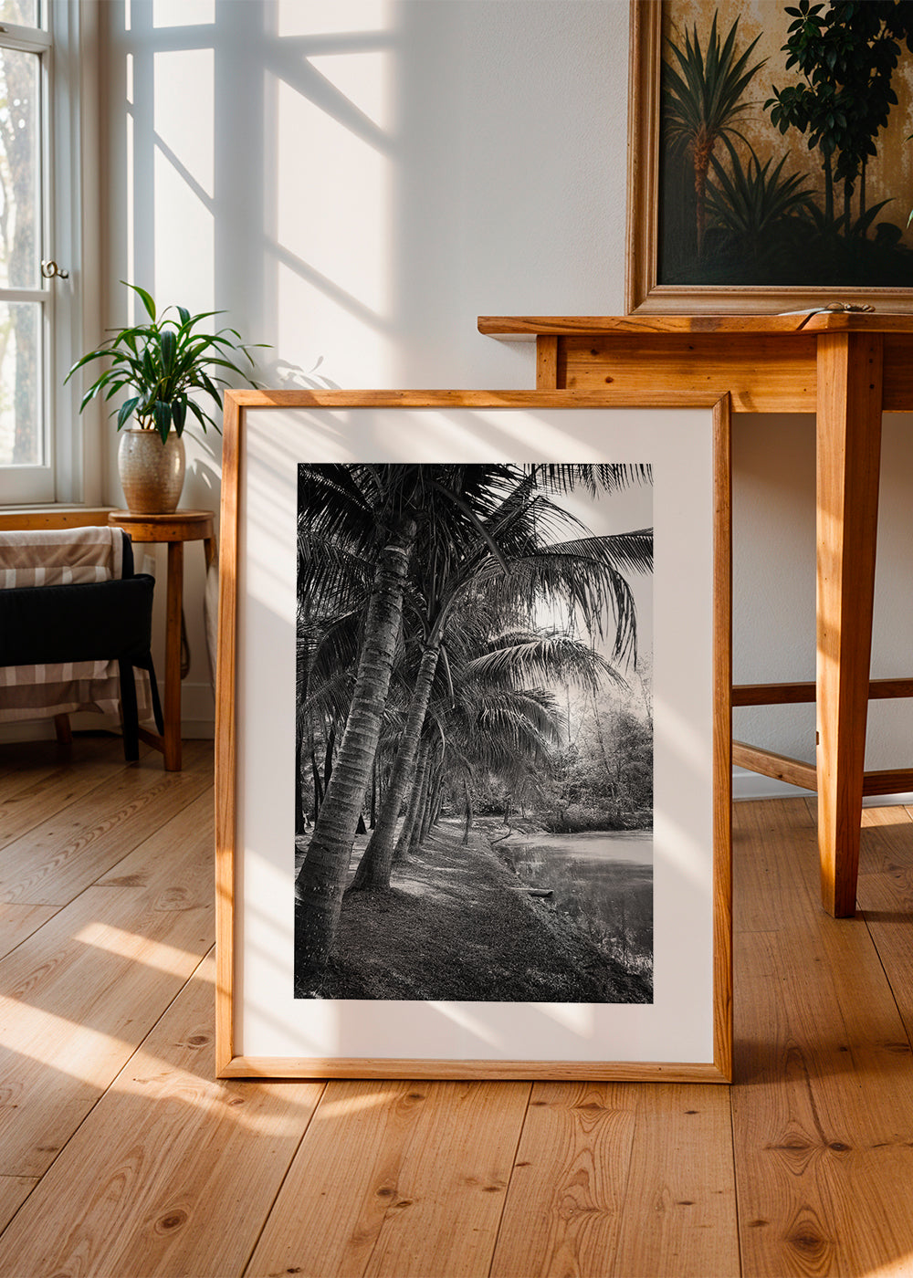 Vertical palm landscape photograph