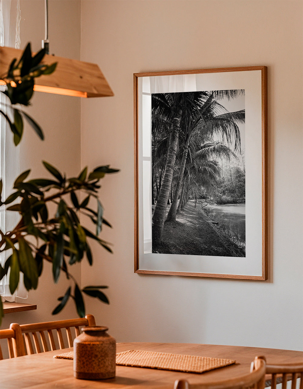 Vertical palm landscape photograph