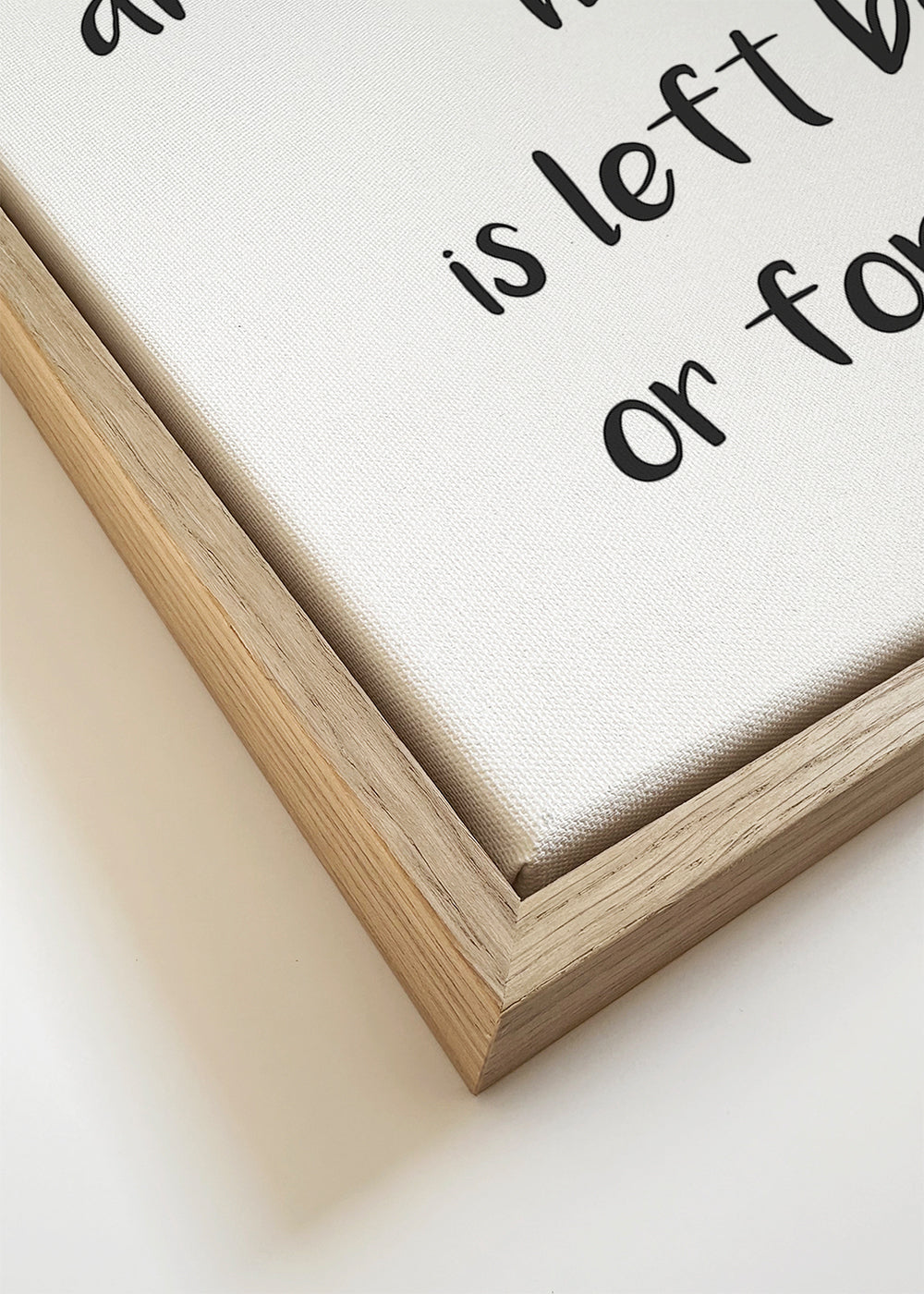 Black and white quote art 'Ohana' typographic | Wall art, framed