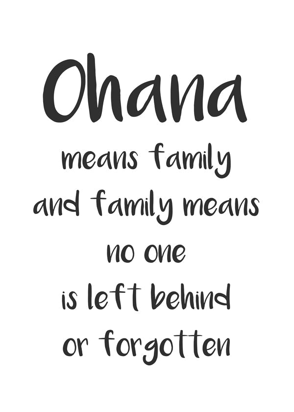 ohana様ご確認用 Ohana quote poster - Inspirational prints – Artesta