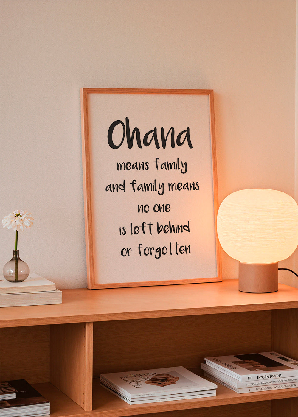 Ohana quote poster - Inspirational prints – Artesta