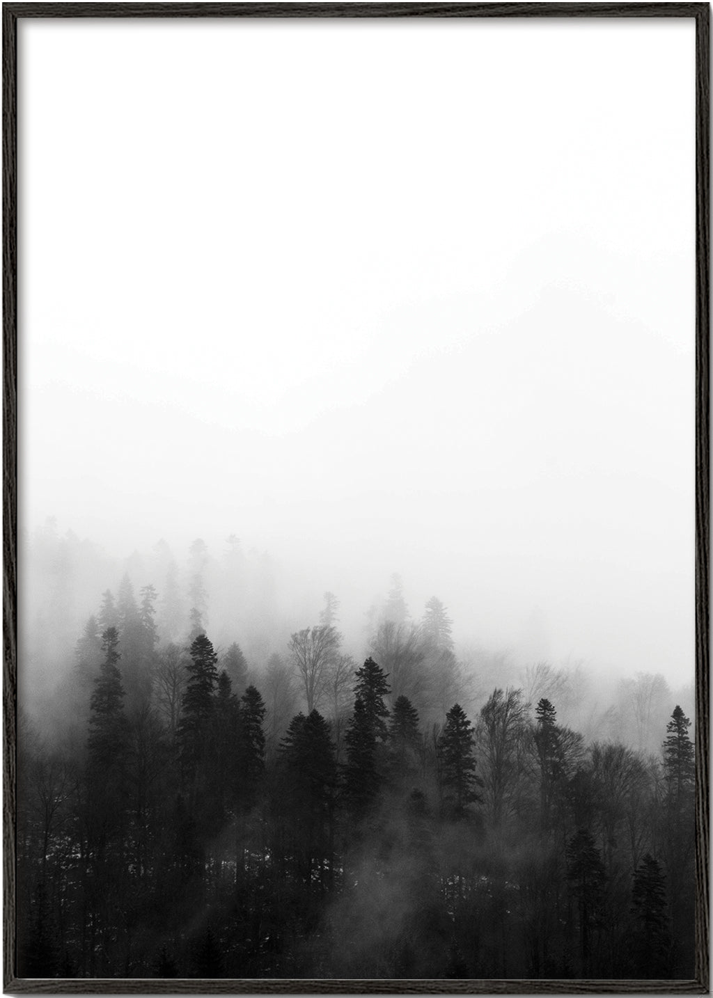 Landscape art misty forest