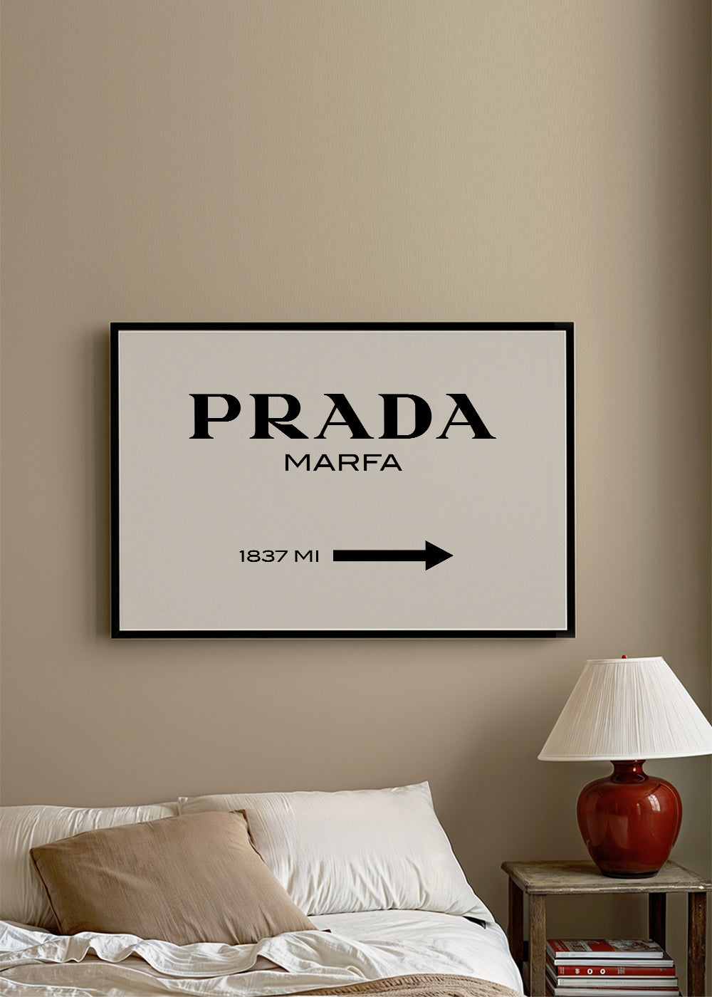 Prada Marfa black and white poster | Wall art, framed prints and