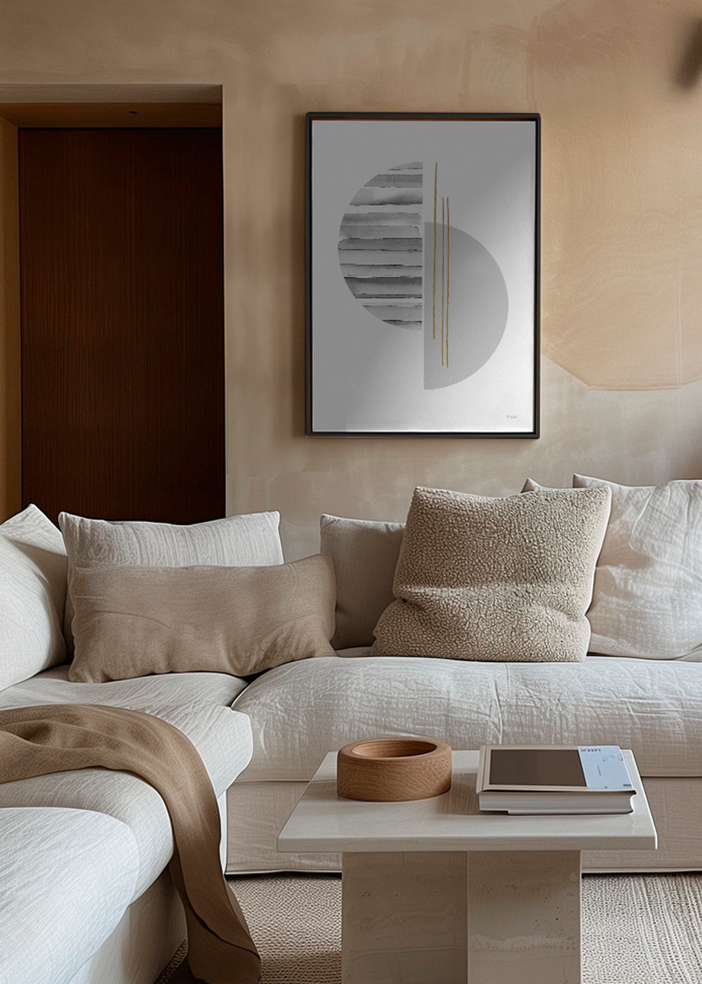 Horizontal lines with gold