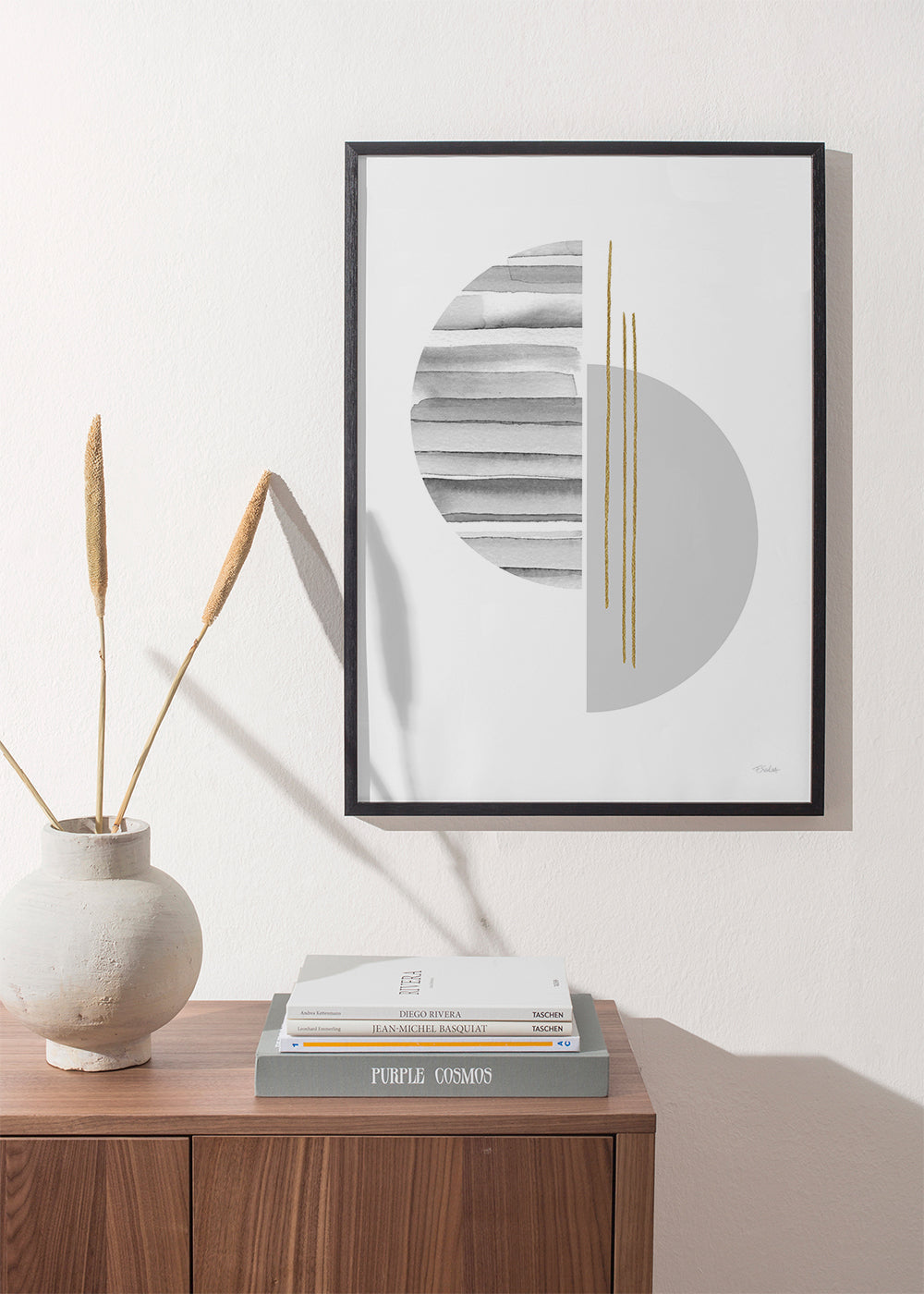 Horizontal lines with gold