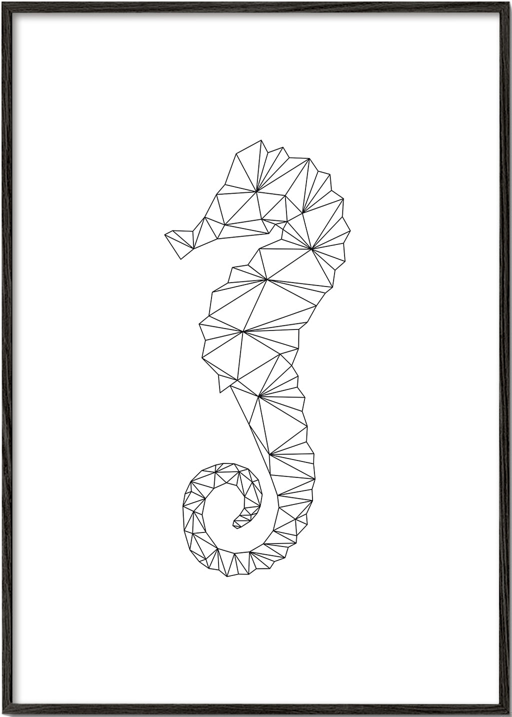 Geometric Seahorse White