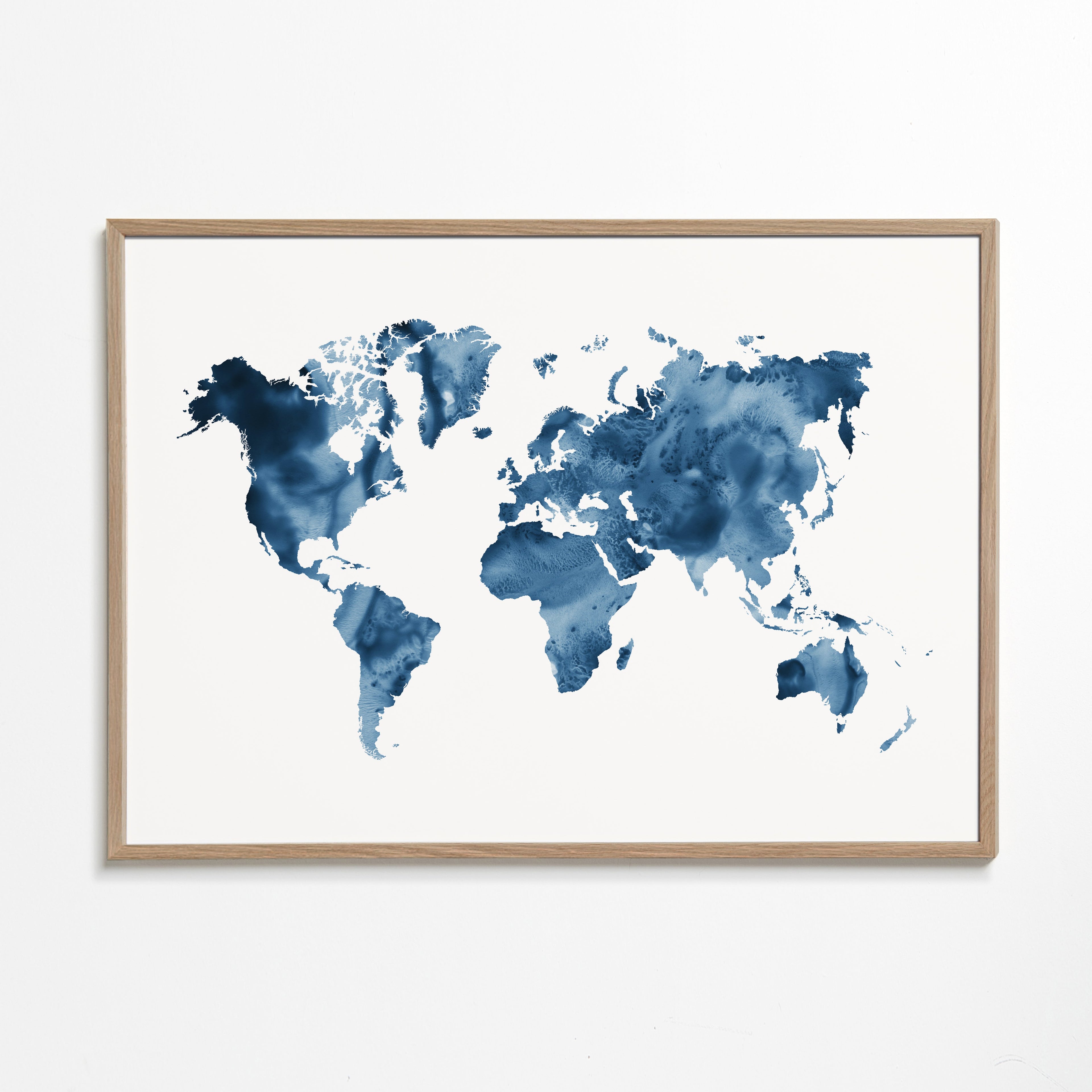 Indigo Blue World Map