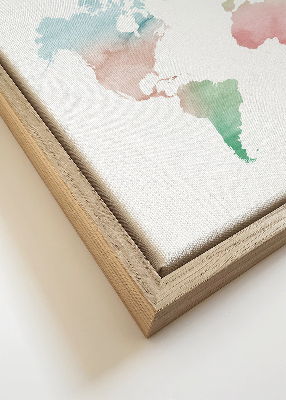 Watercolor World Map - Pastel colors