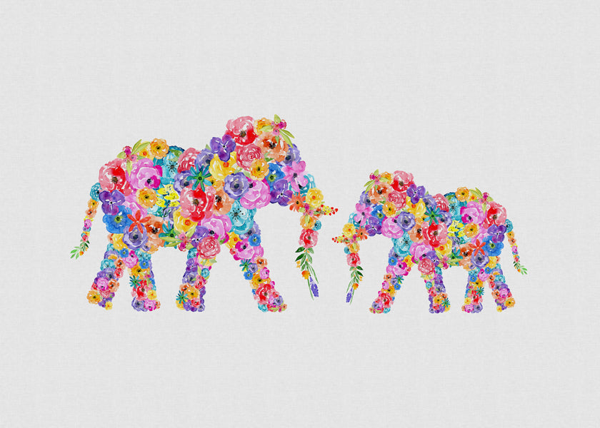 Floral Elephants