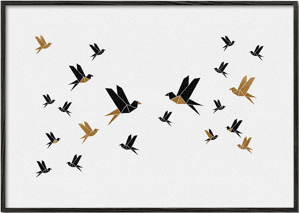 Origami Birds Collage III