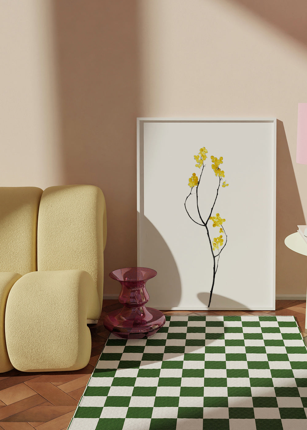 Flower Minimal Black and Gold 09