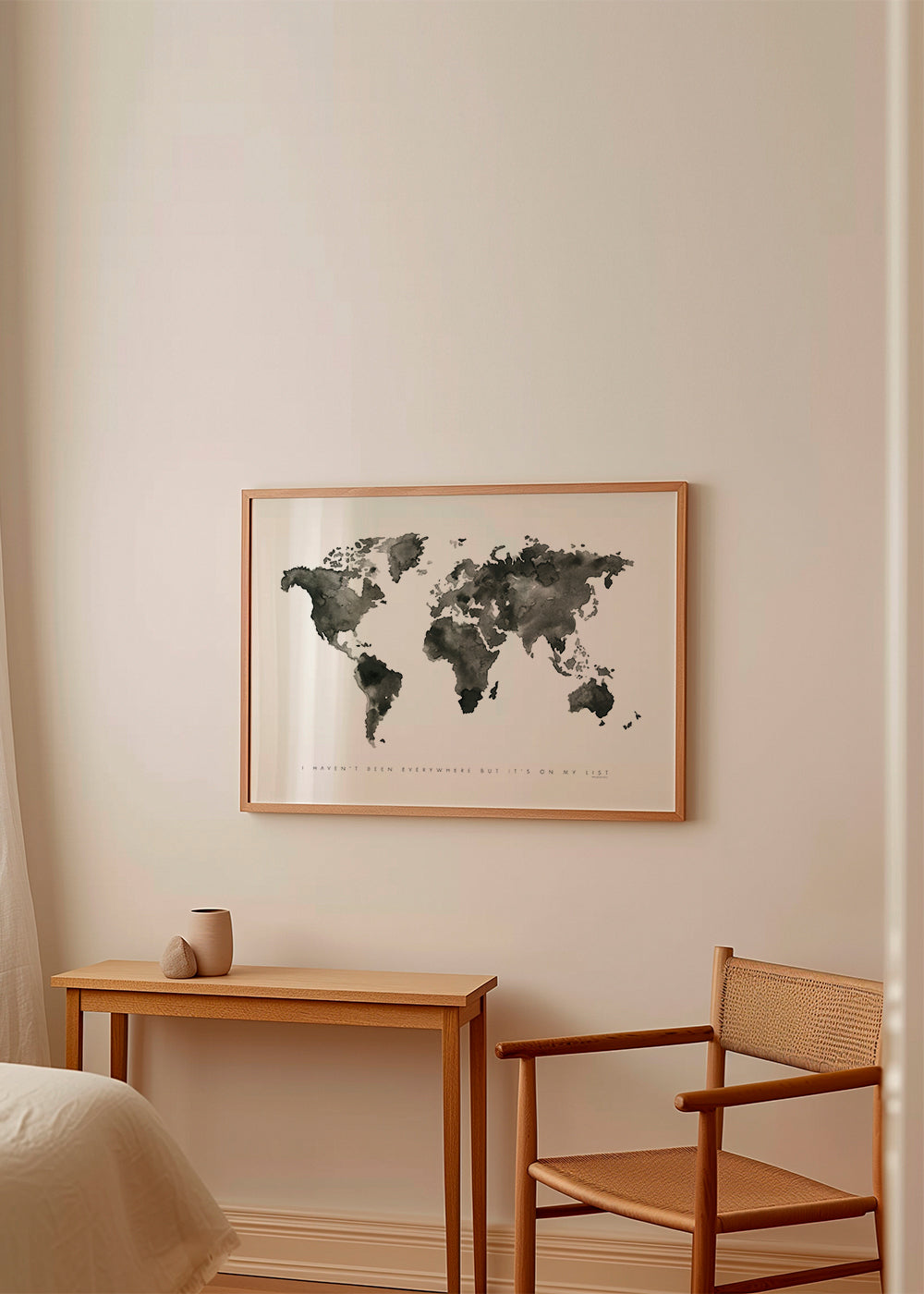 World map monochrome