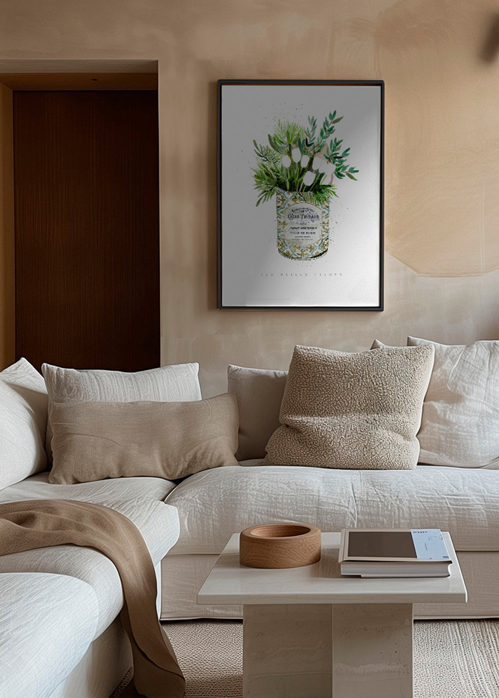 White Tulips Vintage Can