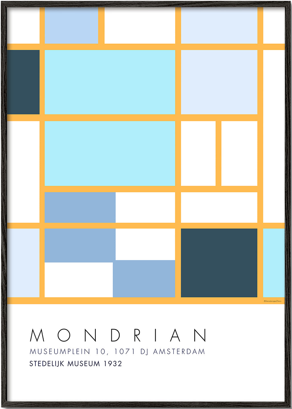 Mondrian Blue A