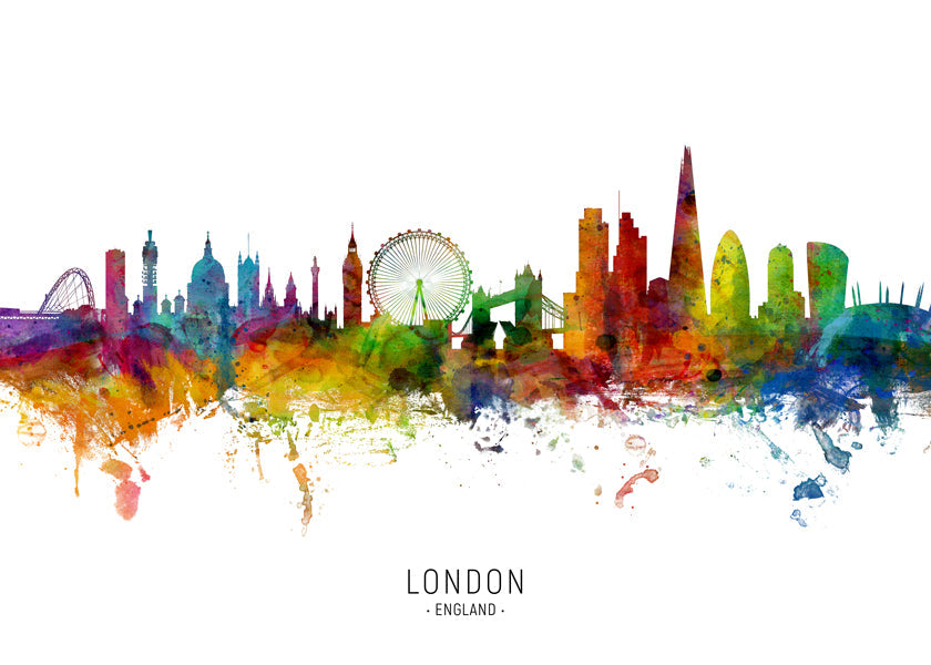 London skyline multicolour
