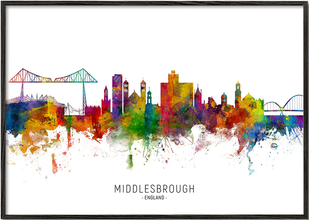 Middlesbrough skyline multicolour