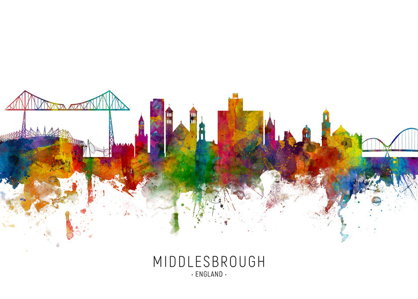 Middlesbrough skyline multicolour