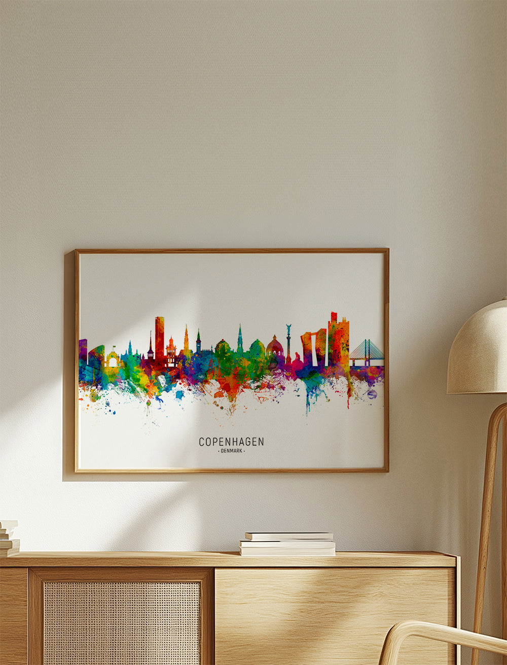 Copenhagen skyline multicolour