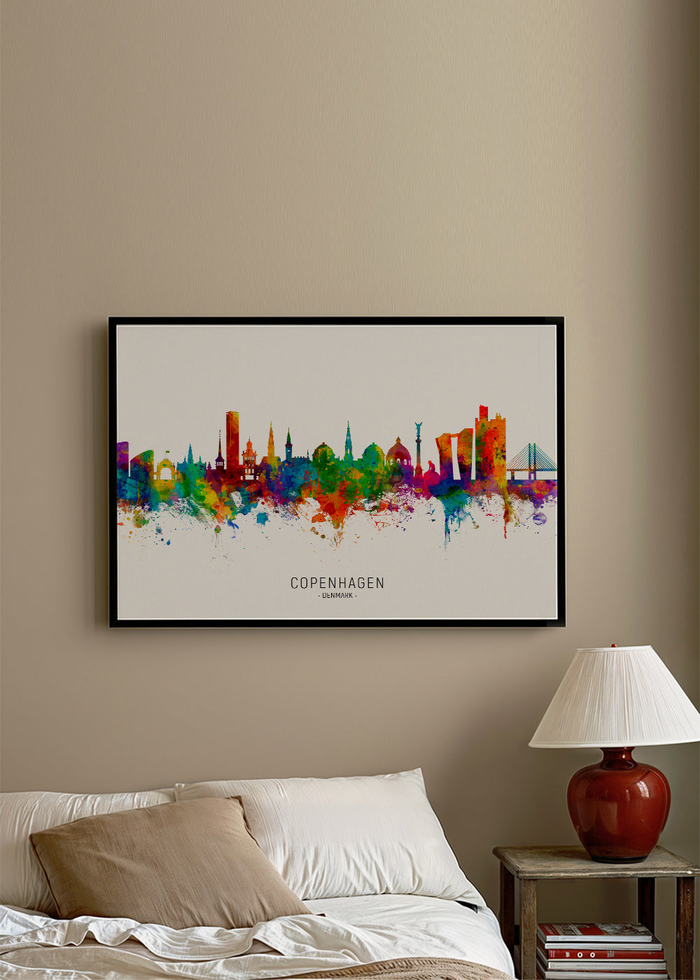 Copenhagen skyline multicolour