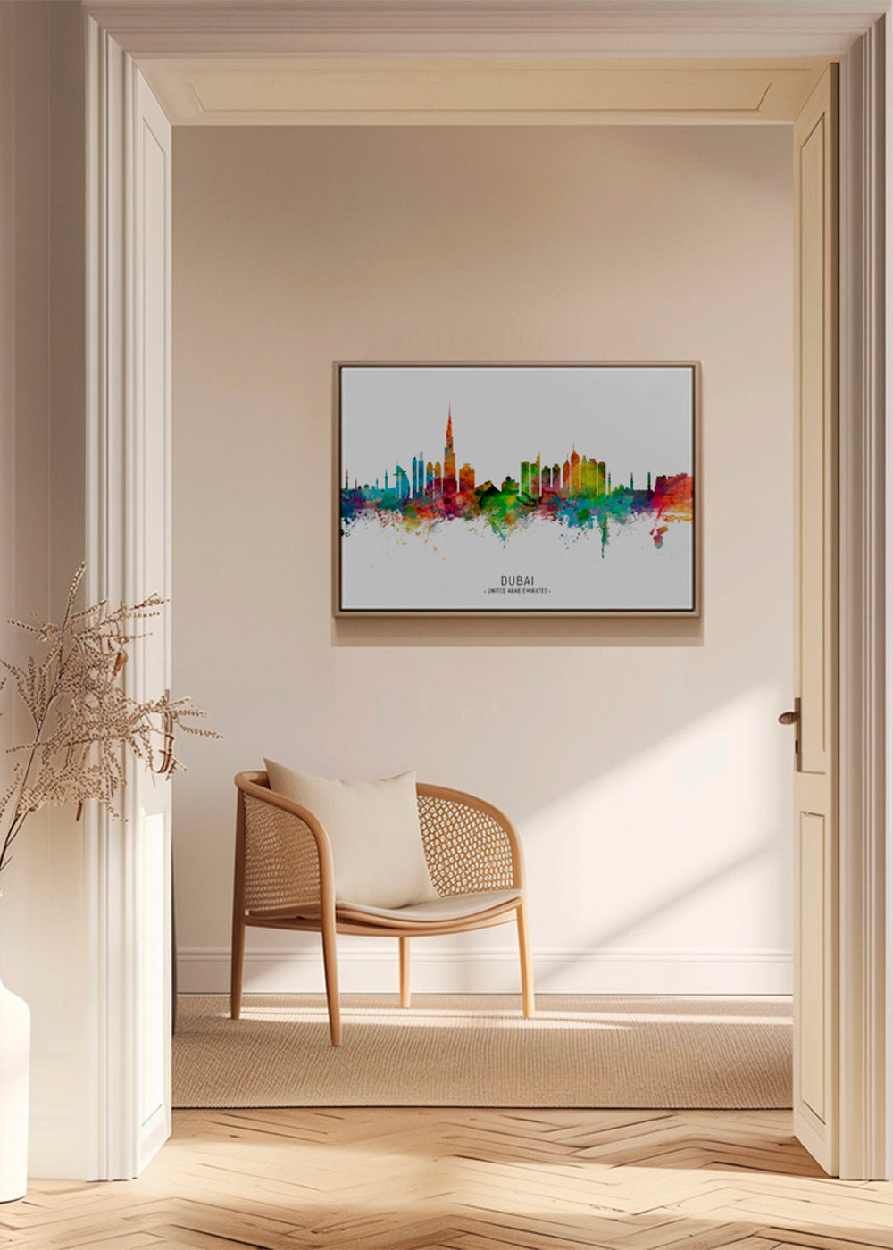 Dubai skyline multicolour