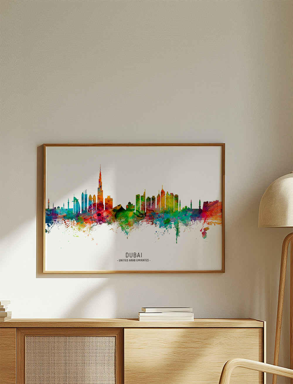 Dubai skyline multicolour