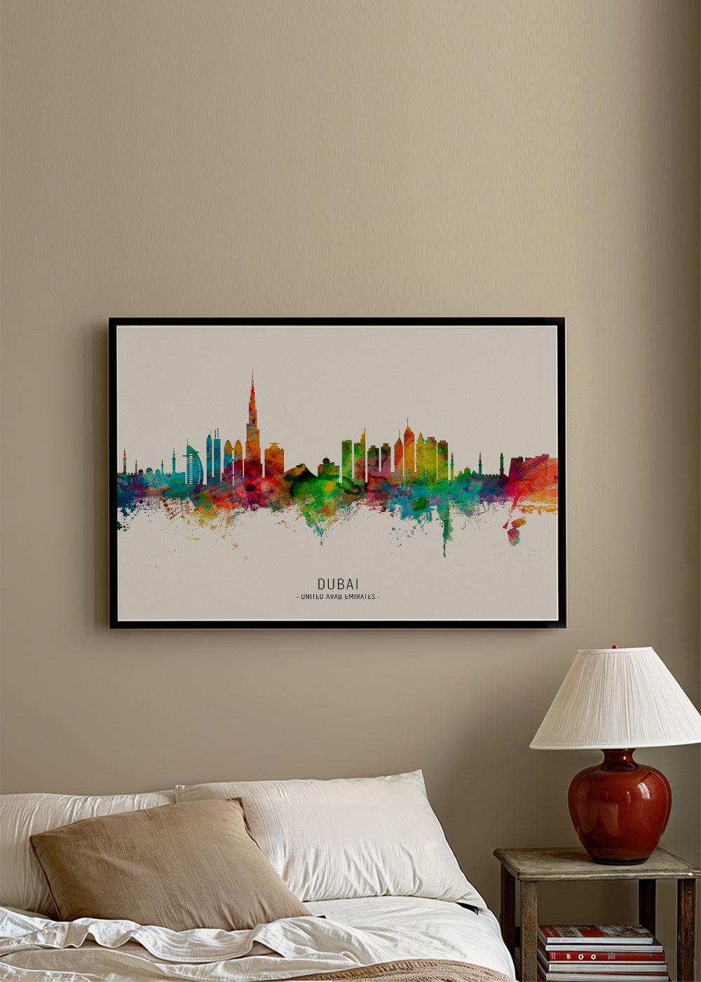 Dubai skyline multicolour