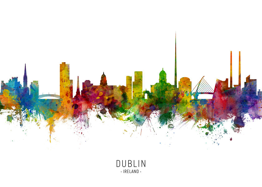 Dublin skyline multicolour