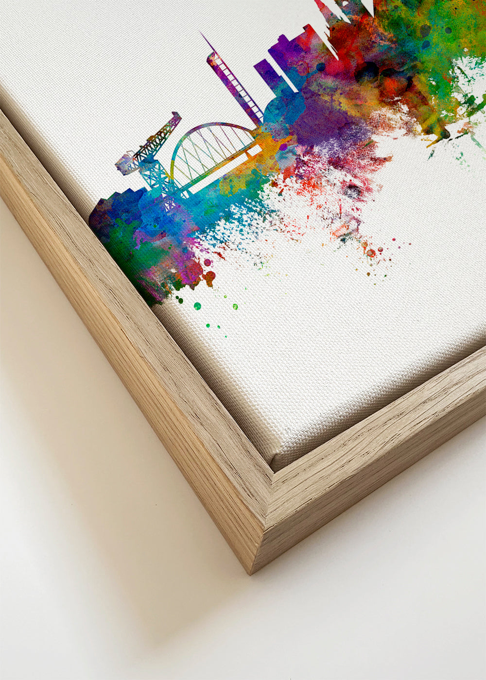 Glasgow skyline multicolour