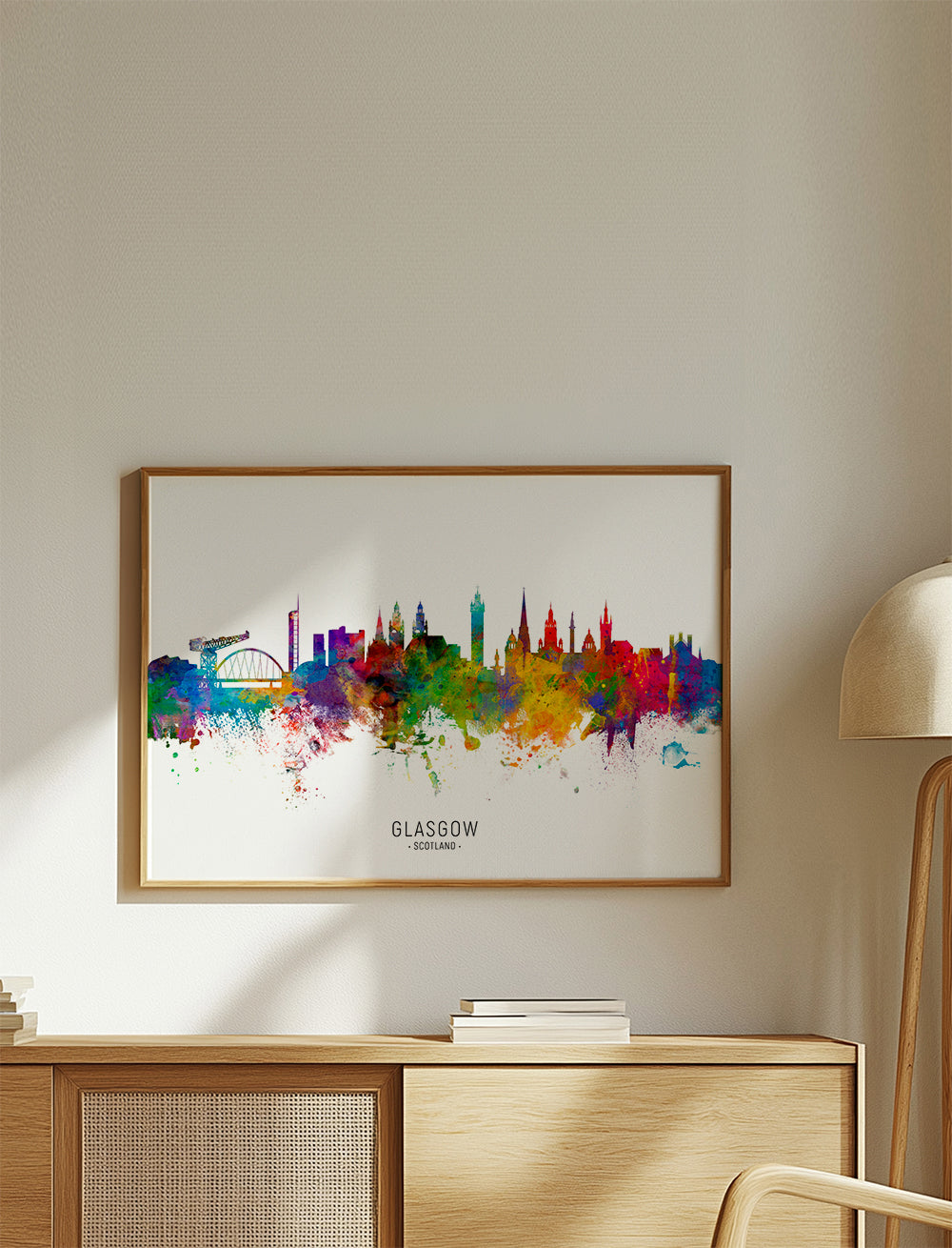 Glasgow skyline multicolour