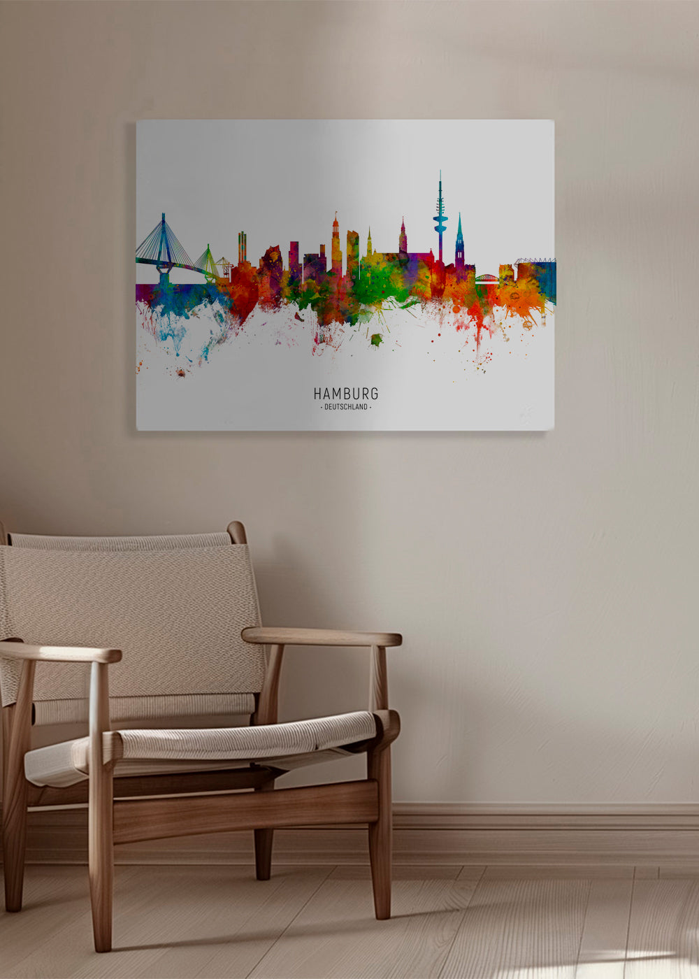 Hamburg skyline multicolour