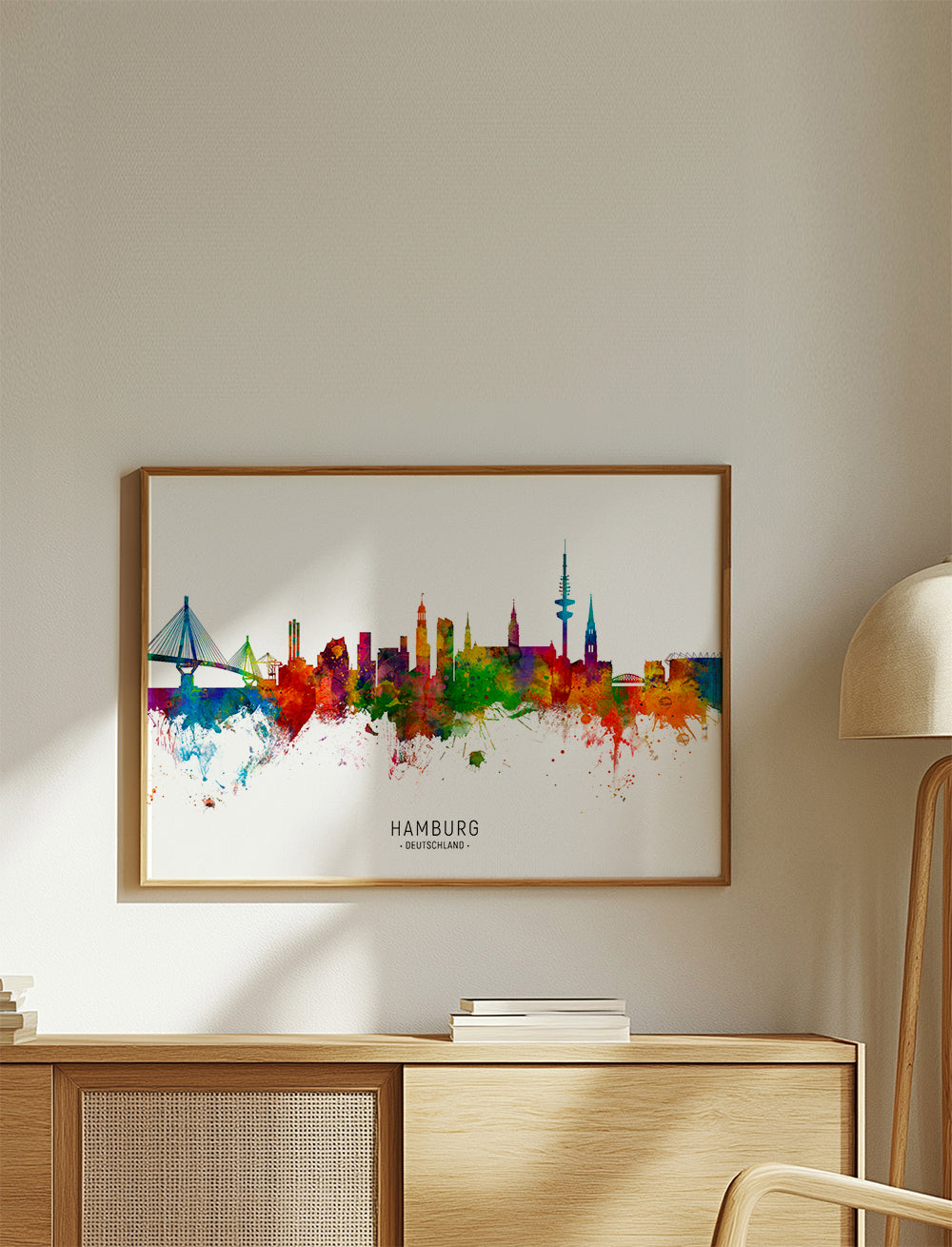 Hamburg skyline multicolour