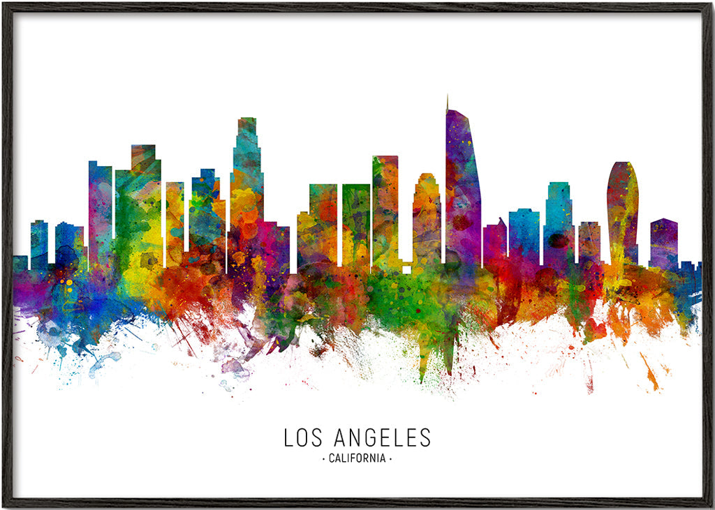 Los Angeles skyline multicolour