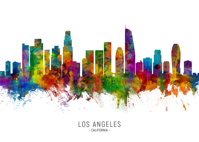 Los Angeles skyline multicolour