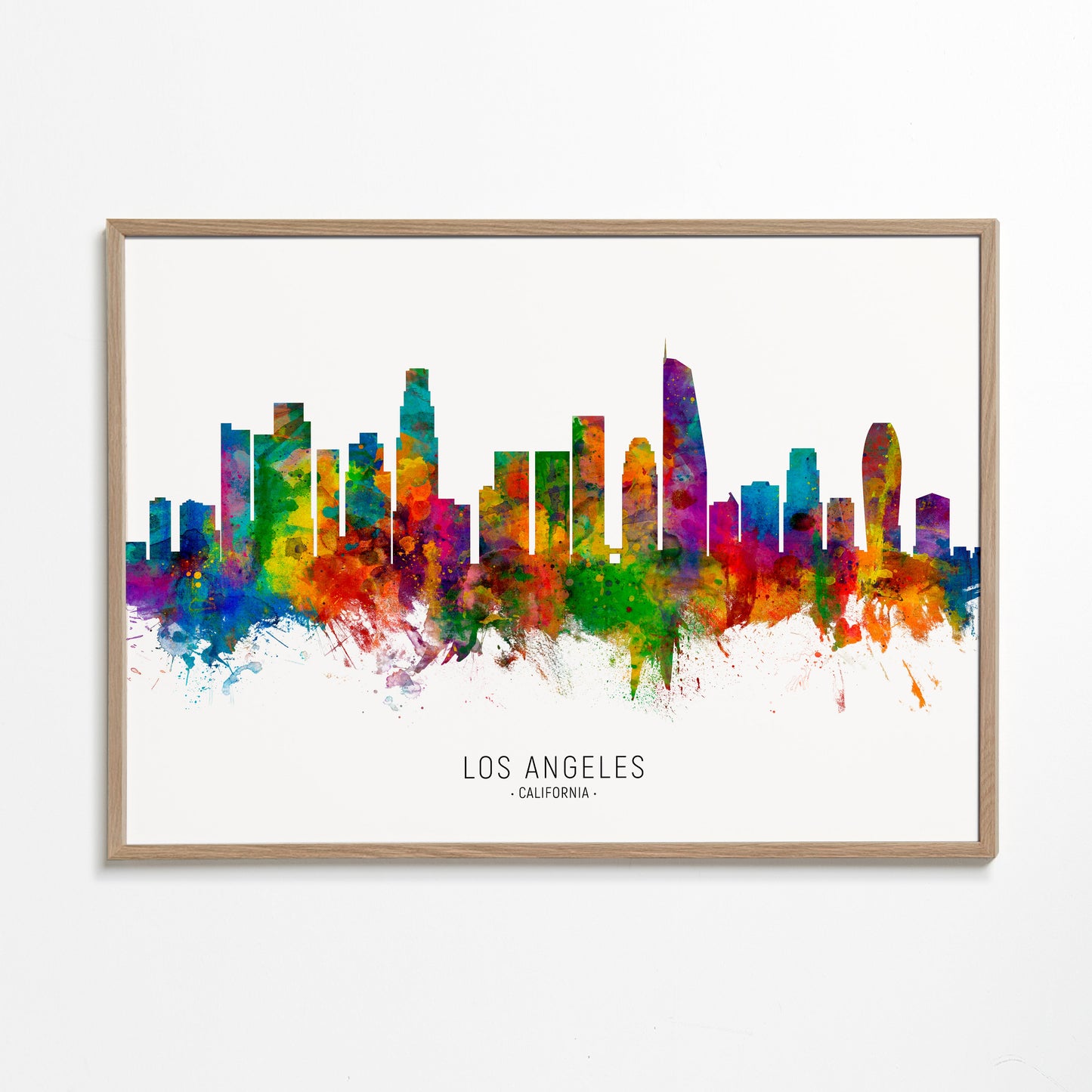 Los Angeles skyline multicolour