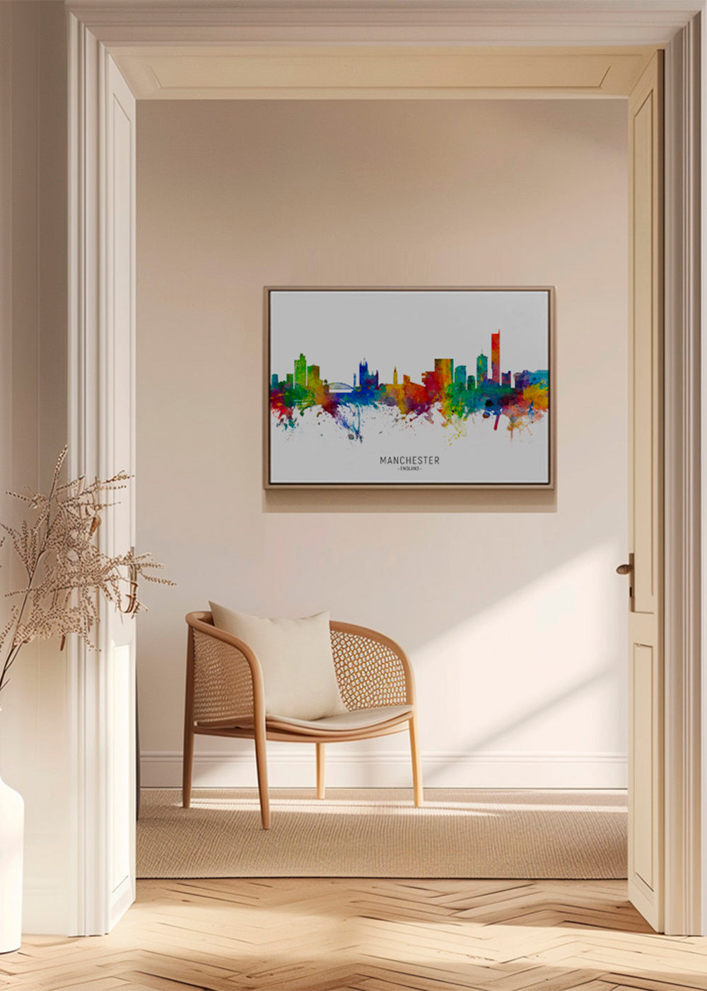 Manchester skyline multicolour