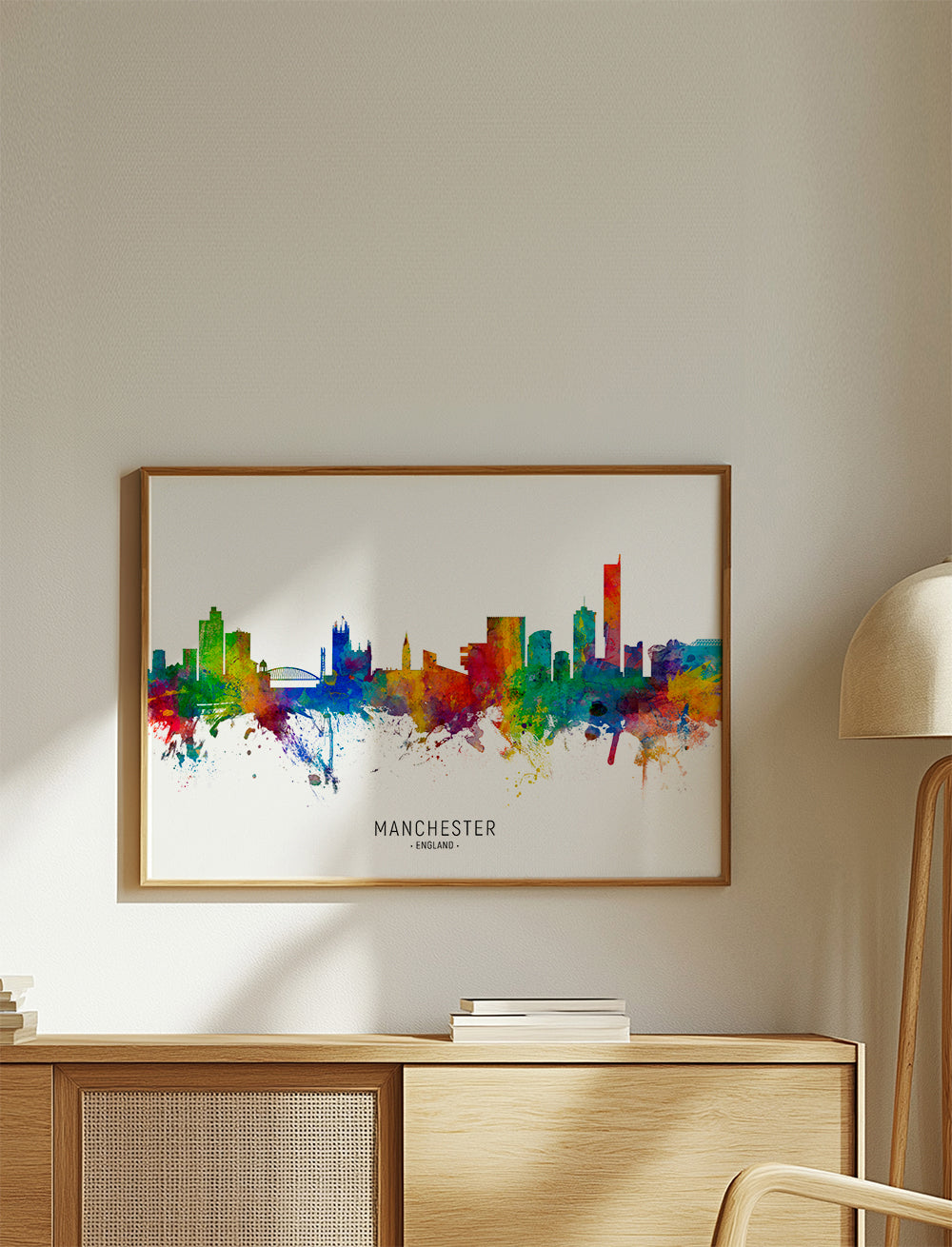 Manchester skyline multicolour