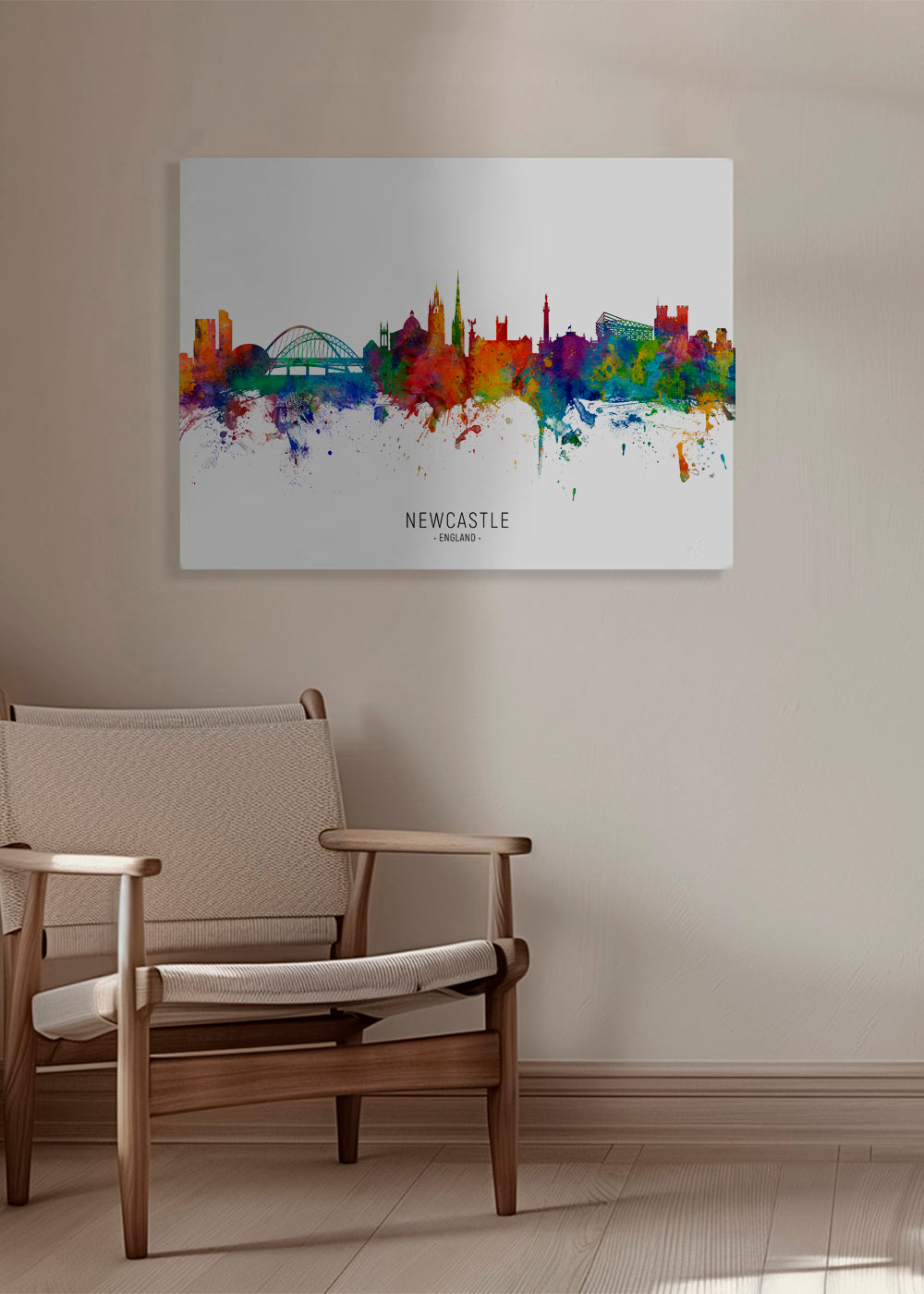 Newcastle skyline multicolour