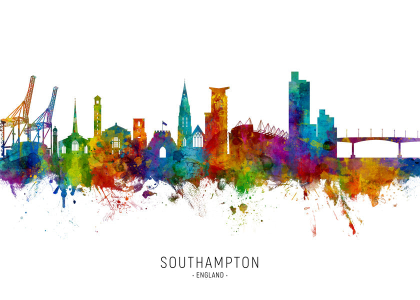 Southampton skyline multicolour