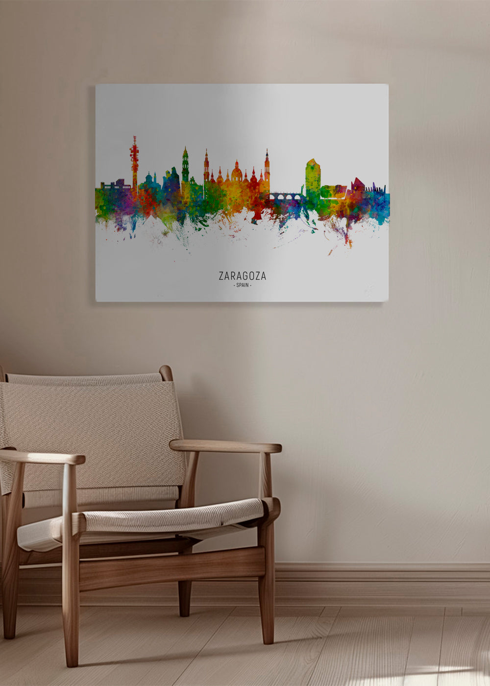 Zaragoza skyline multicolour